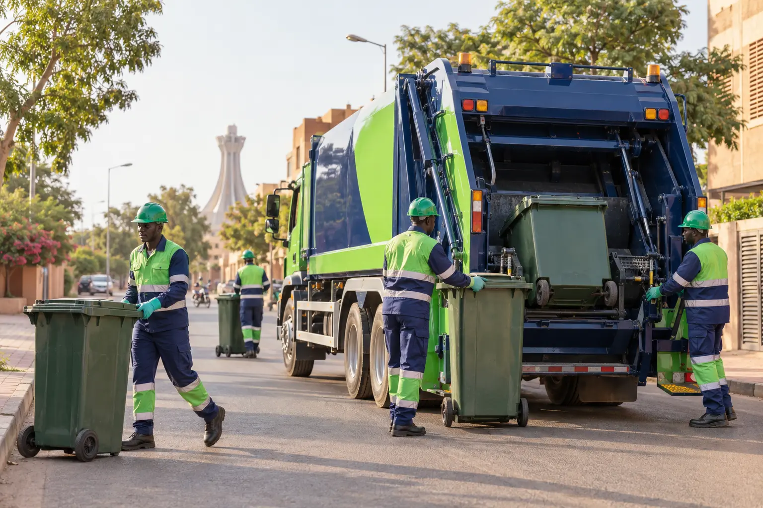 Équipe de collecte des déchets à Ouagadougou